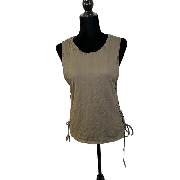 Seafolly Australia Green Tie Sides Sleeveless Blouse Size Small - Picture 1 of 5